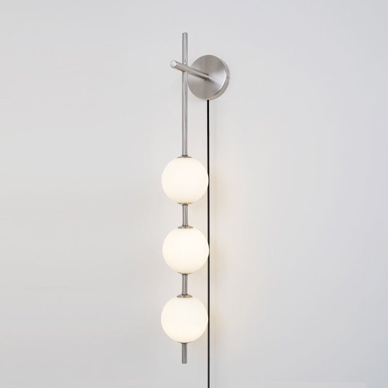 Ilraeia aplique de pared con globo vertical enchufable