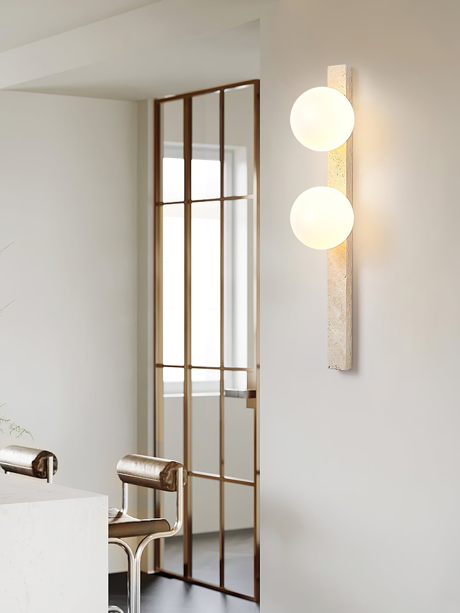 Zoshaira Travertine Wall Light - Letslighting