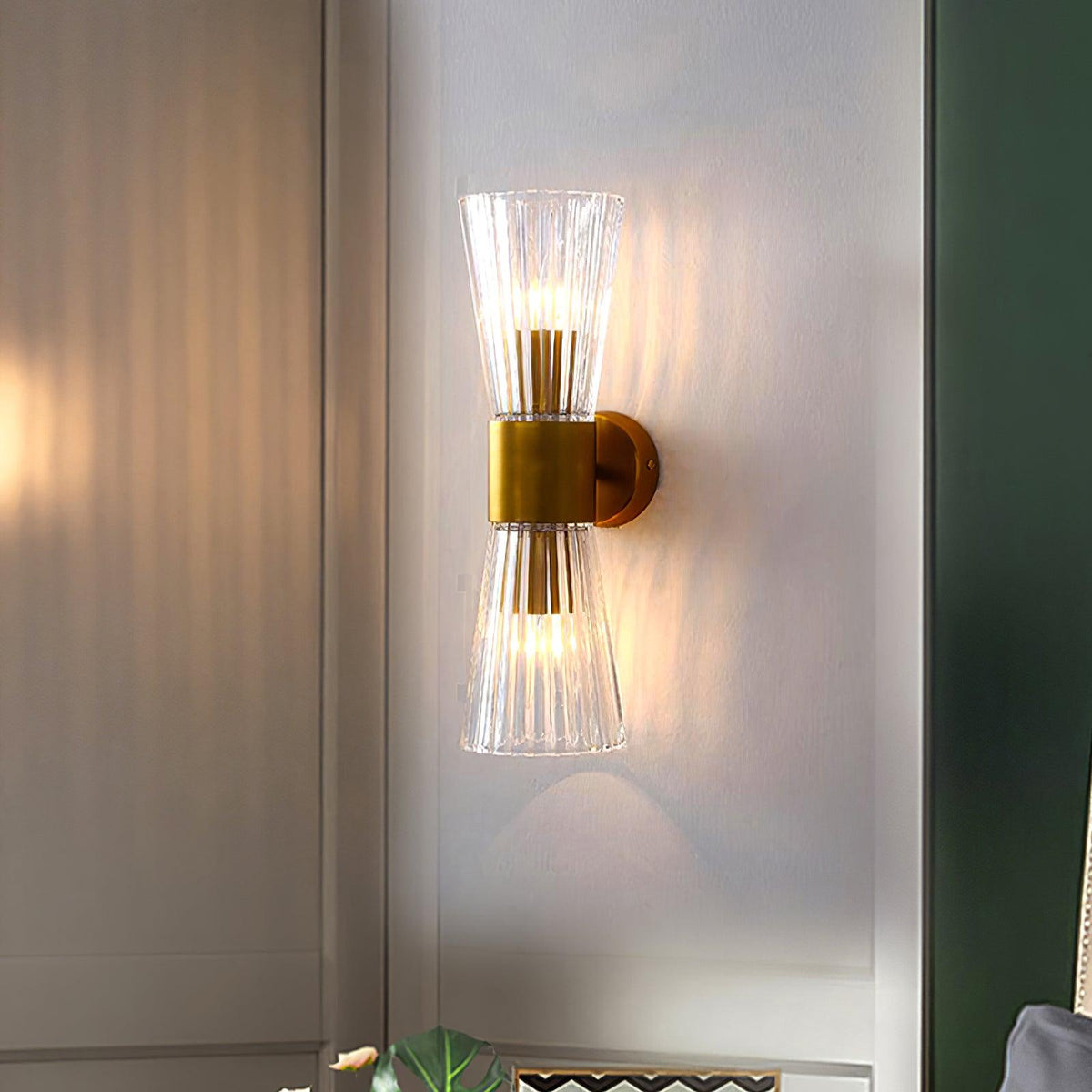 Cyrinenne aplique de pared de cristal