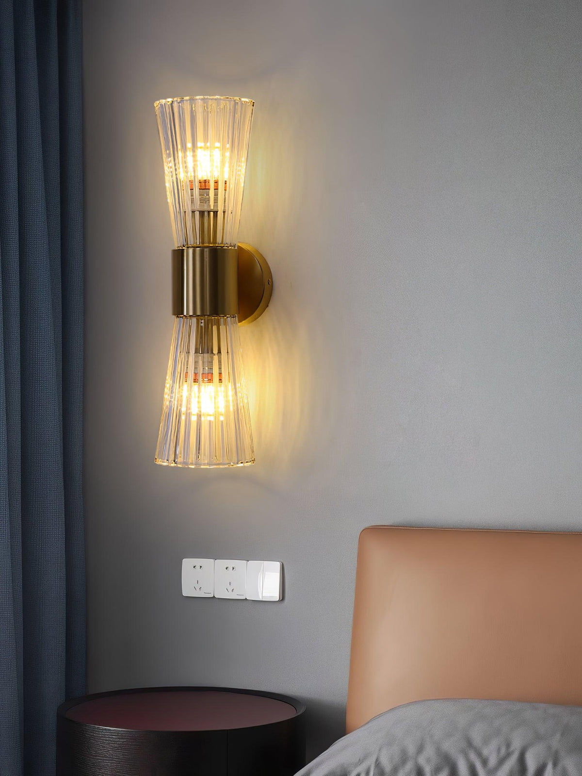 Cyrinenne aplique de pared de cristal