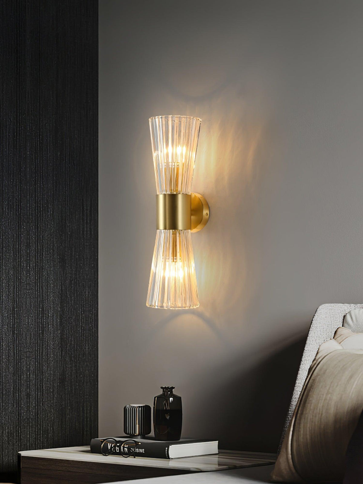 Cyrinenne aplique de pared de cristal