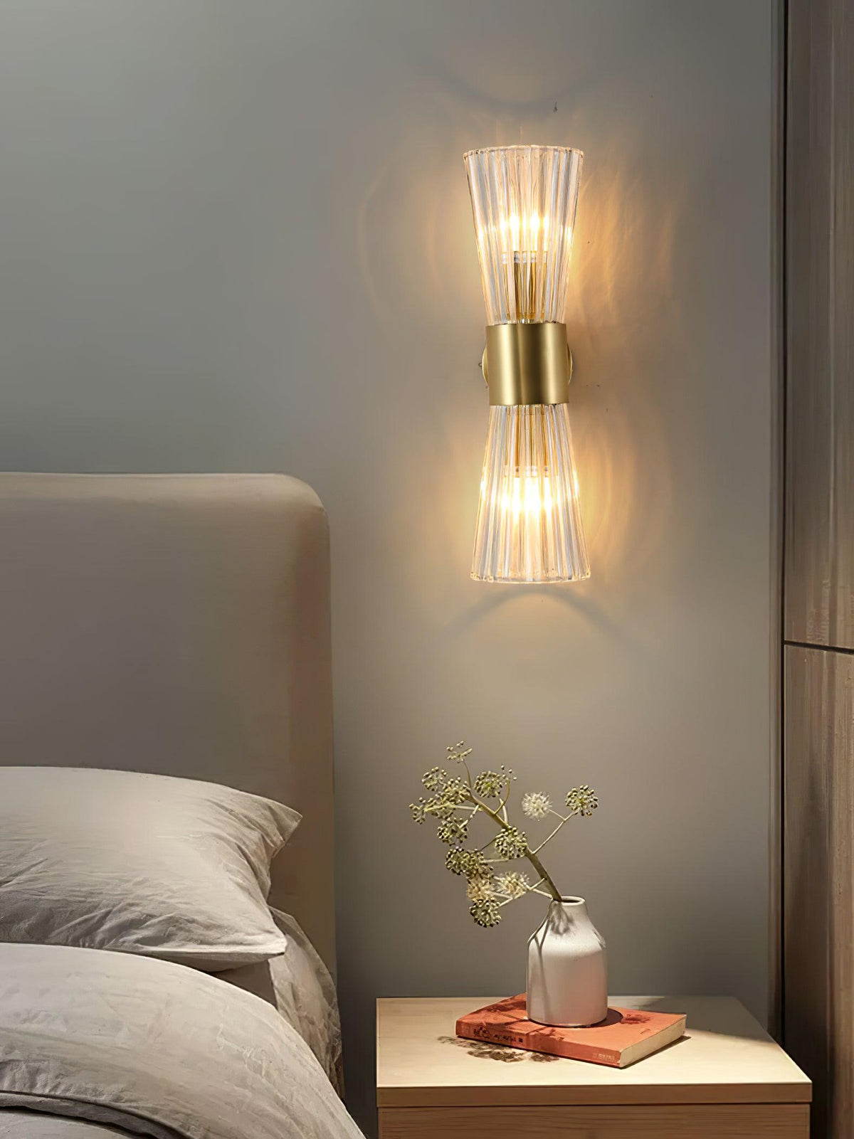 Cyrinenne aplique de pared de cristal