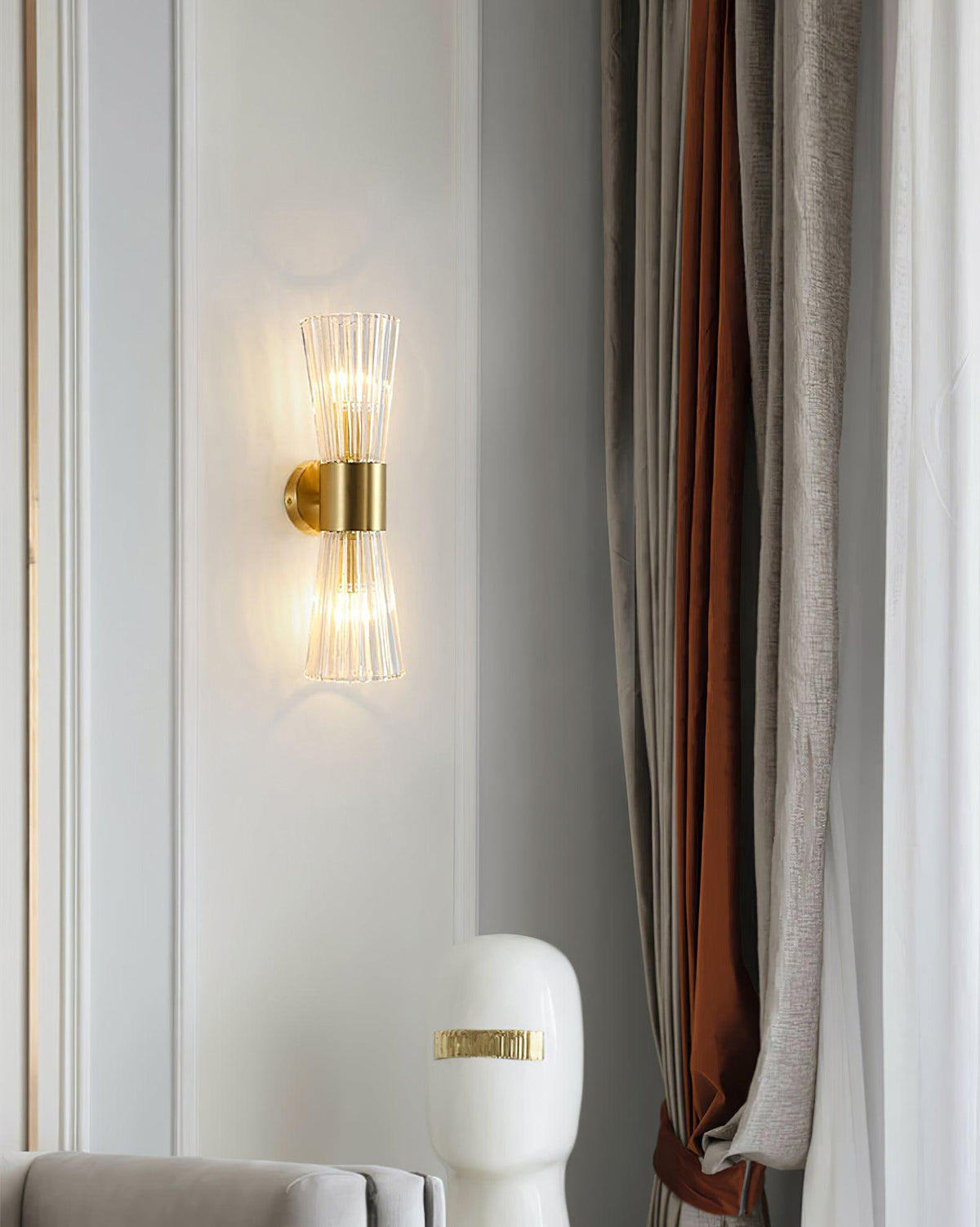 Cyrinenne aplique de pared de cristal