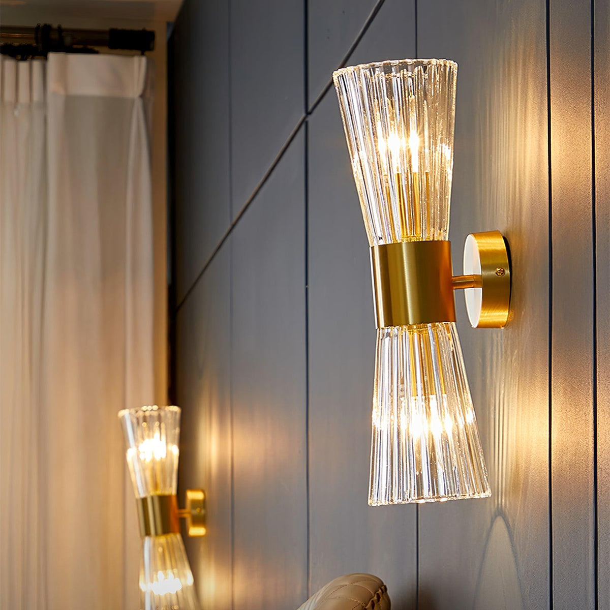 Cyrinenne aplique de pared de cristal