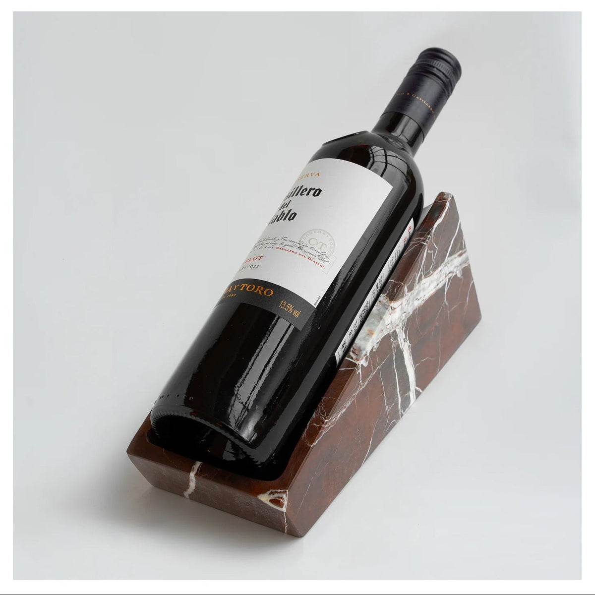 Selivian Soporte para botellas de vino con cantilever en mármol