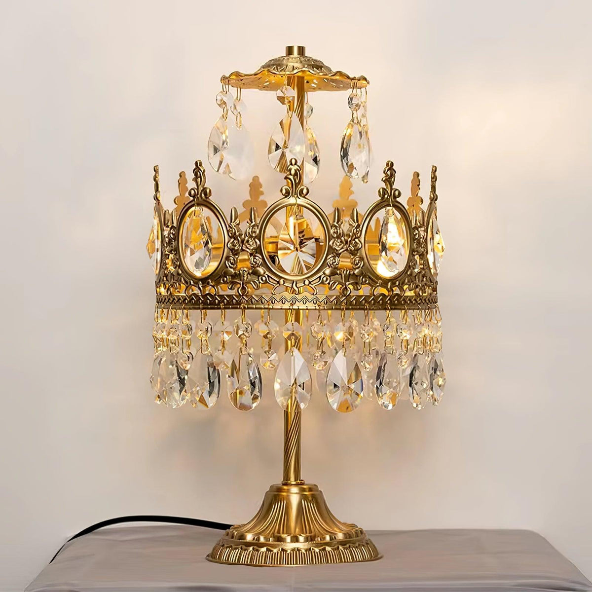 Glee lámpara de mesa vintage de cristal