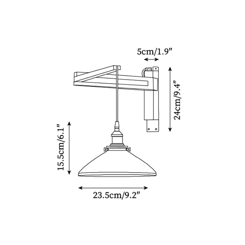 Caleno aplique de pared de madera y vidrio ámbar rústico