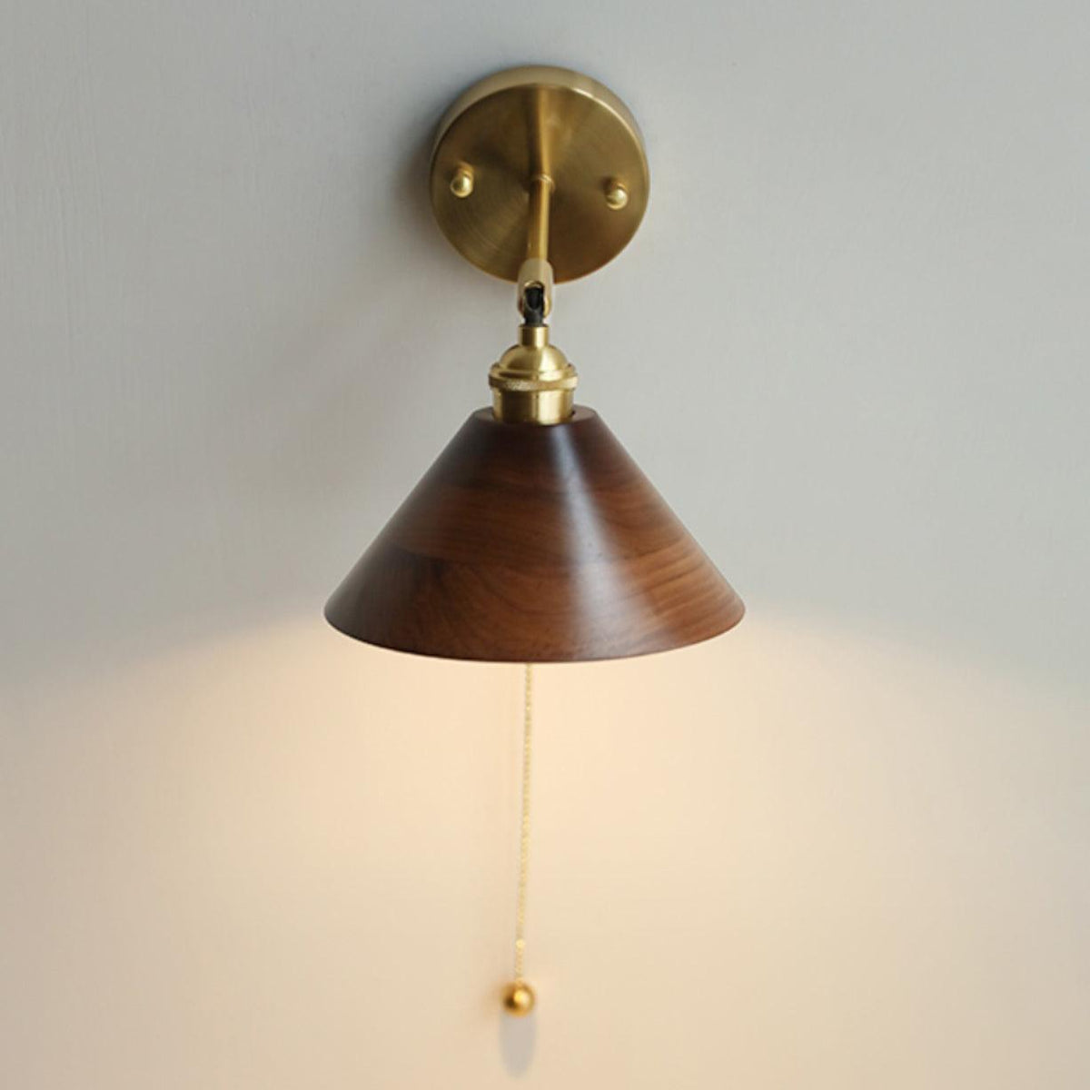 Rasen aplique de pared vintage de madera