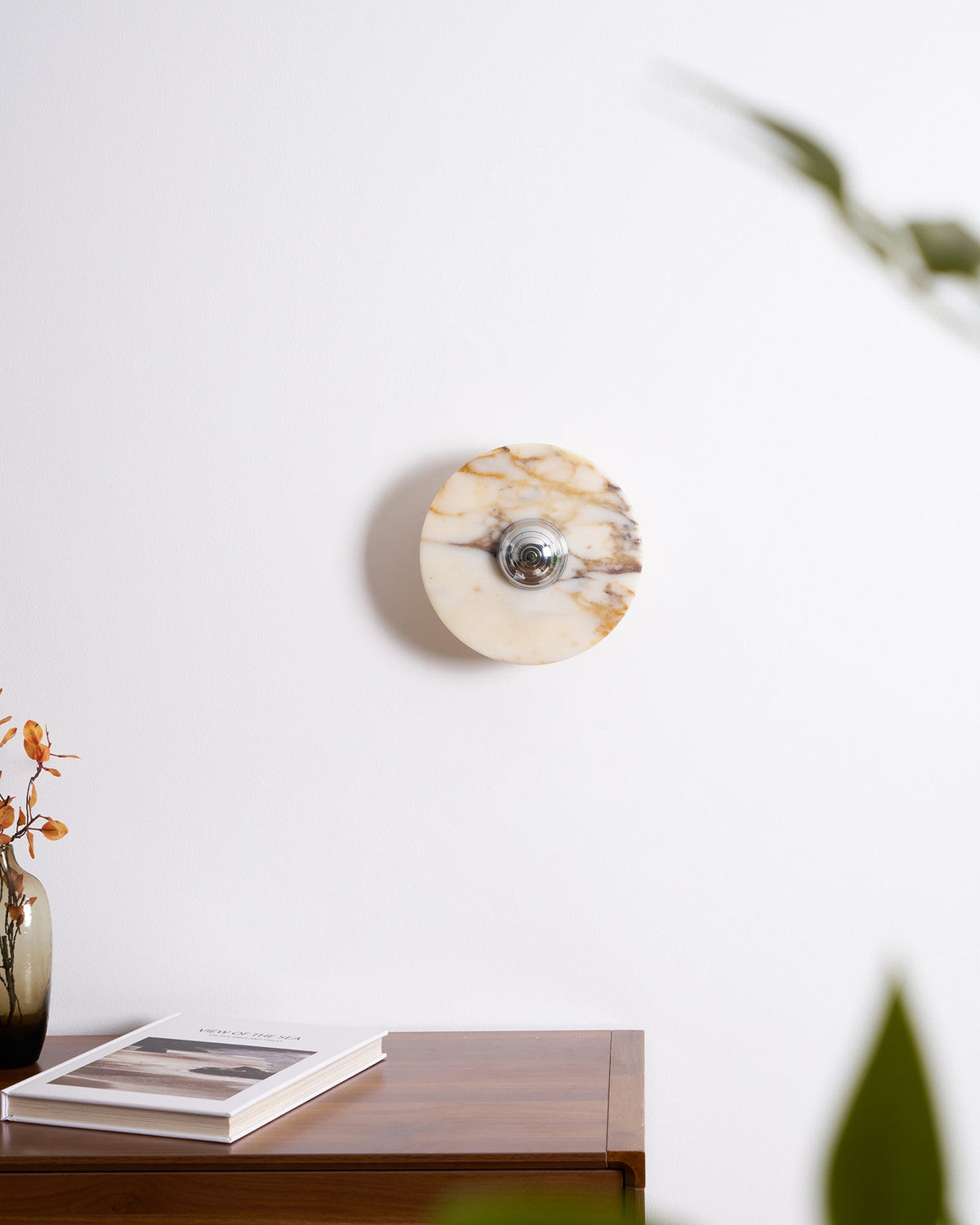 Aplique de pared de mármol disco LED moderno en varios colores
