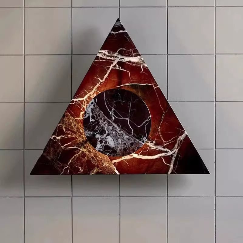 Pyramid aplique de pared de mármol rústico