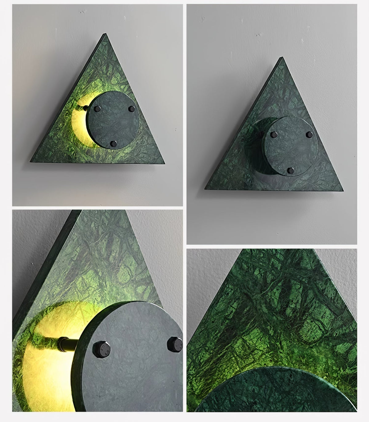 Pyramid aplique de pared de mármol rústico