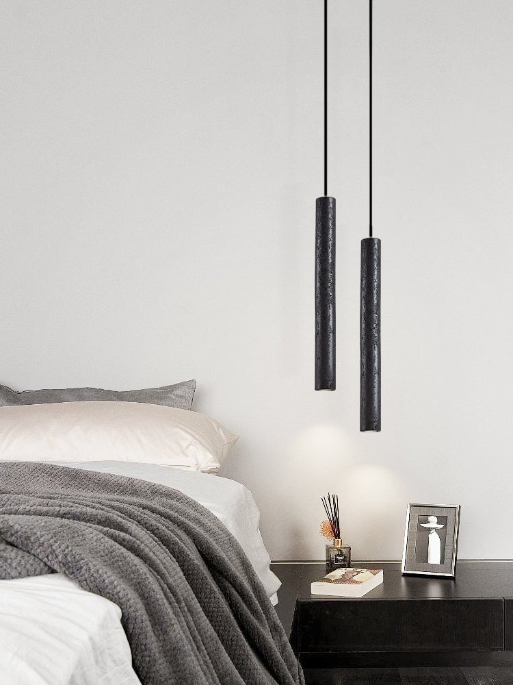 Fosb lámpara colgante Slim travertino negro de tubo