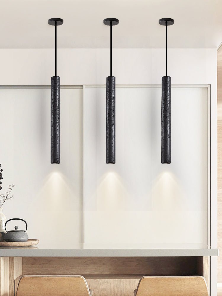 Fosb lámpara colgante Slim travertino negro de tubo