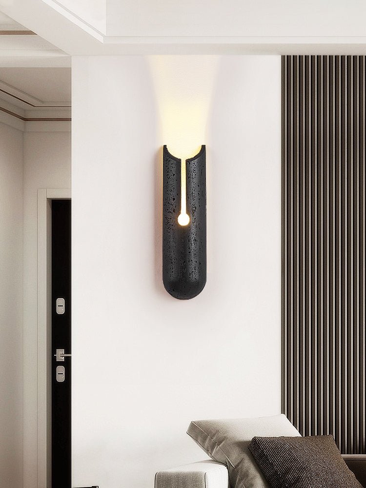 Elraeila aplique de pared travertino negro
