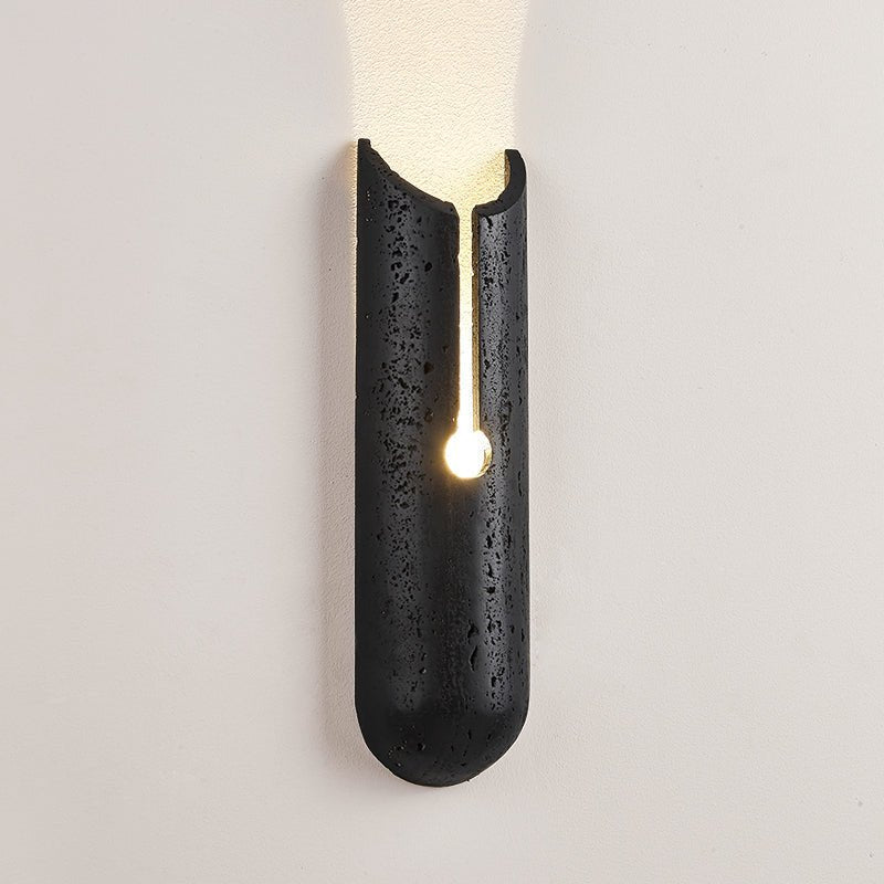 Elraeila aplique de pared travertino negro