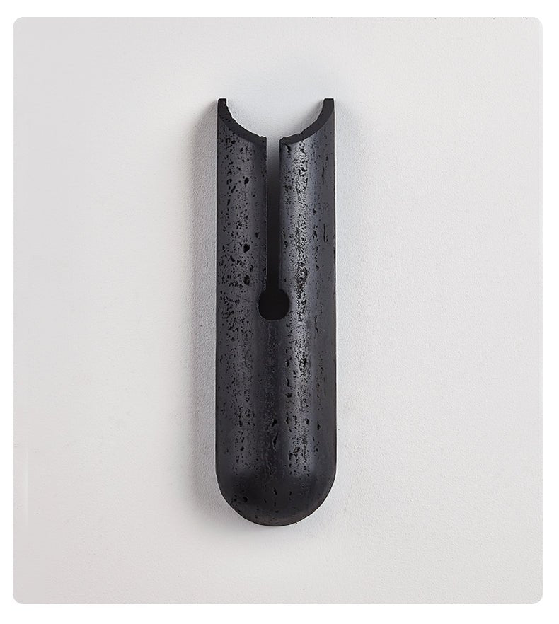 Elraeila aplique de pared travertino negro