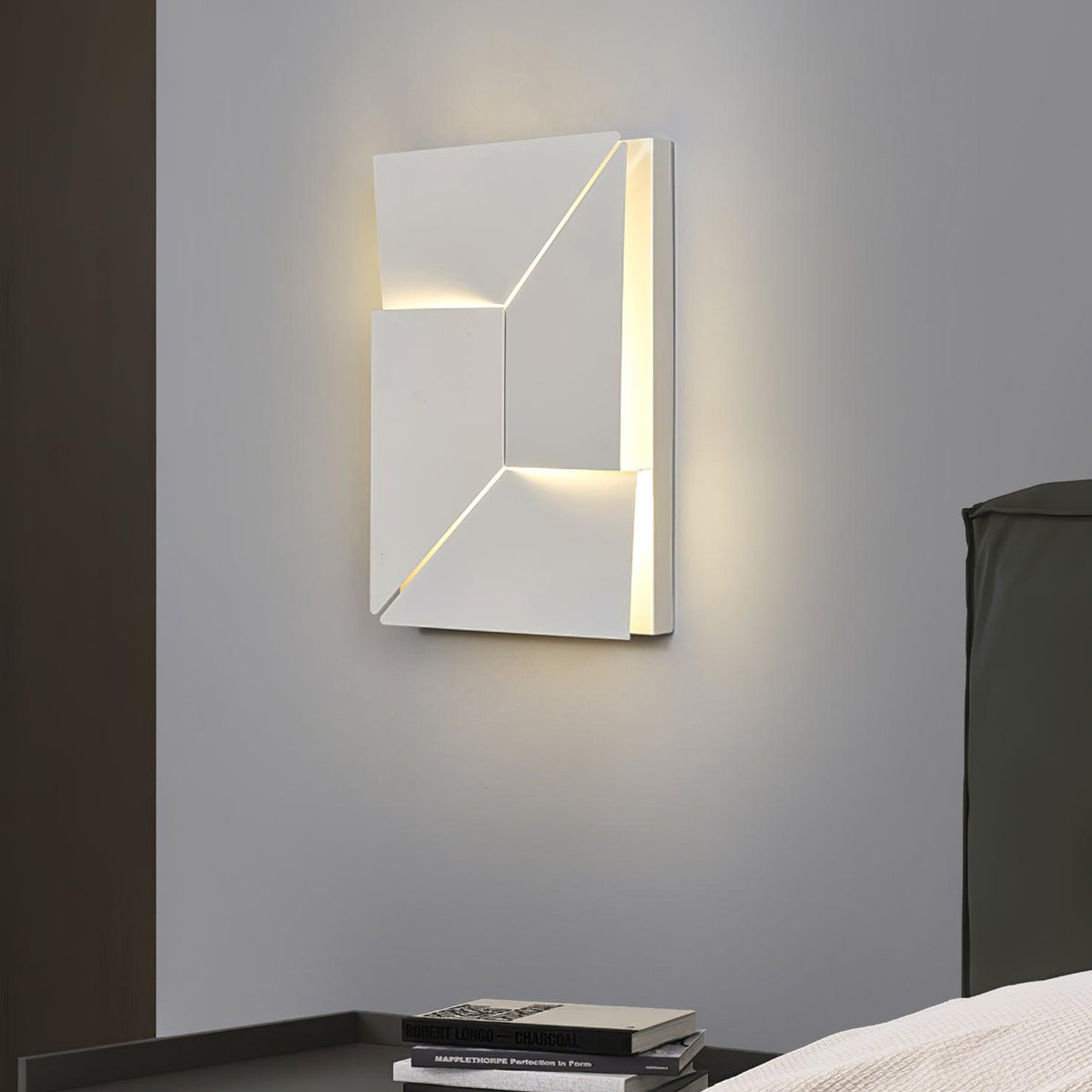 Aplique de pared 3D Paneles geométricos capa luz arte atenuación remota moderno