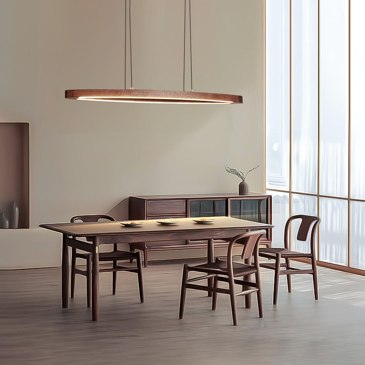 Hylan lámpara colgante de madera minimalista
