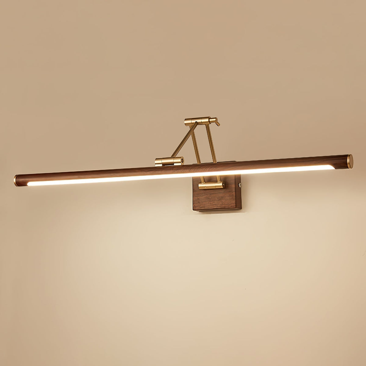 Elvoro aplique de pared color nogal lineal regulable