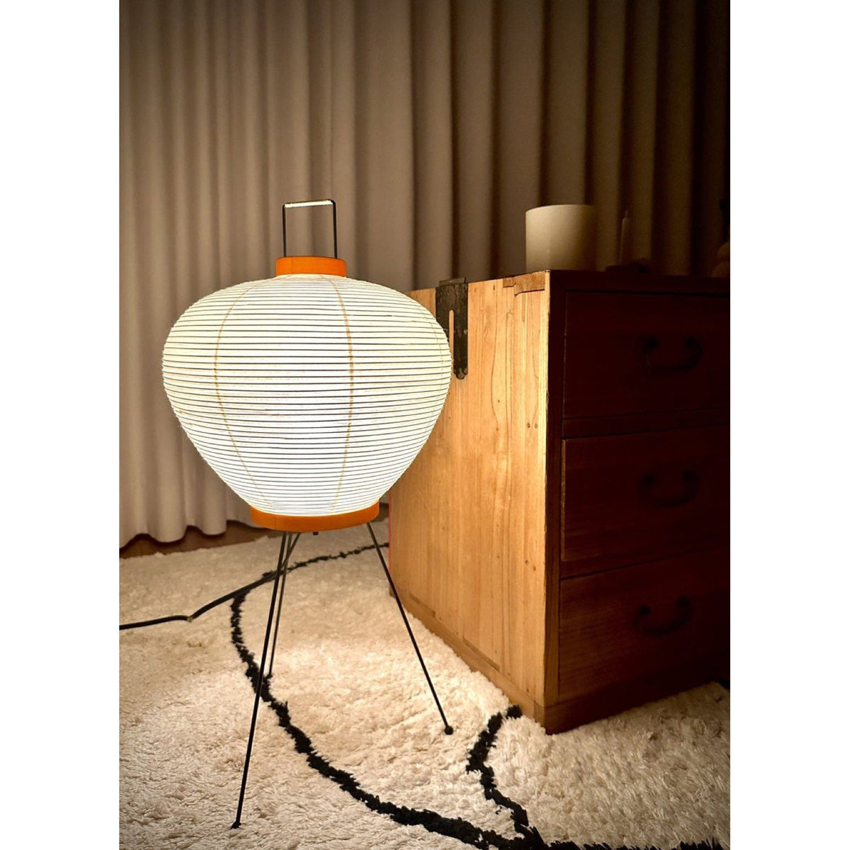 Washi lámpara de mesa Trio