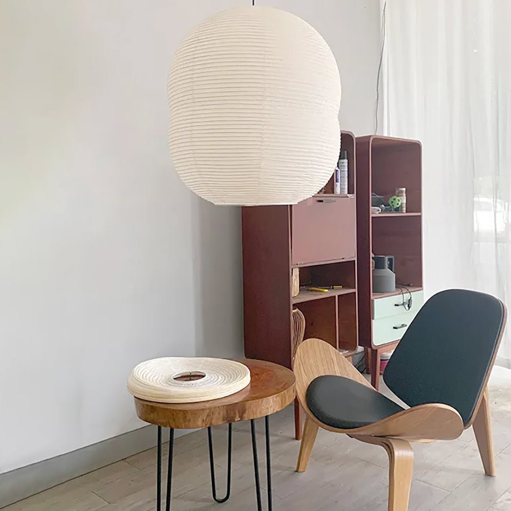 Nivelelle lámpara colgante minimalista con pantalla de papel de arroz
