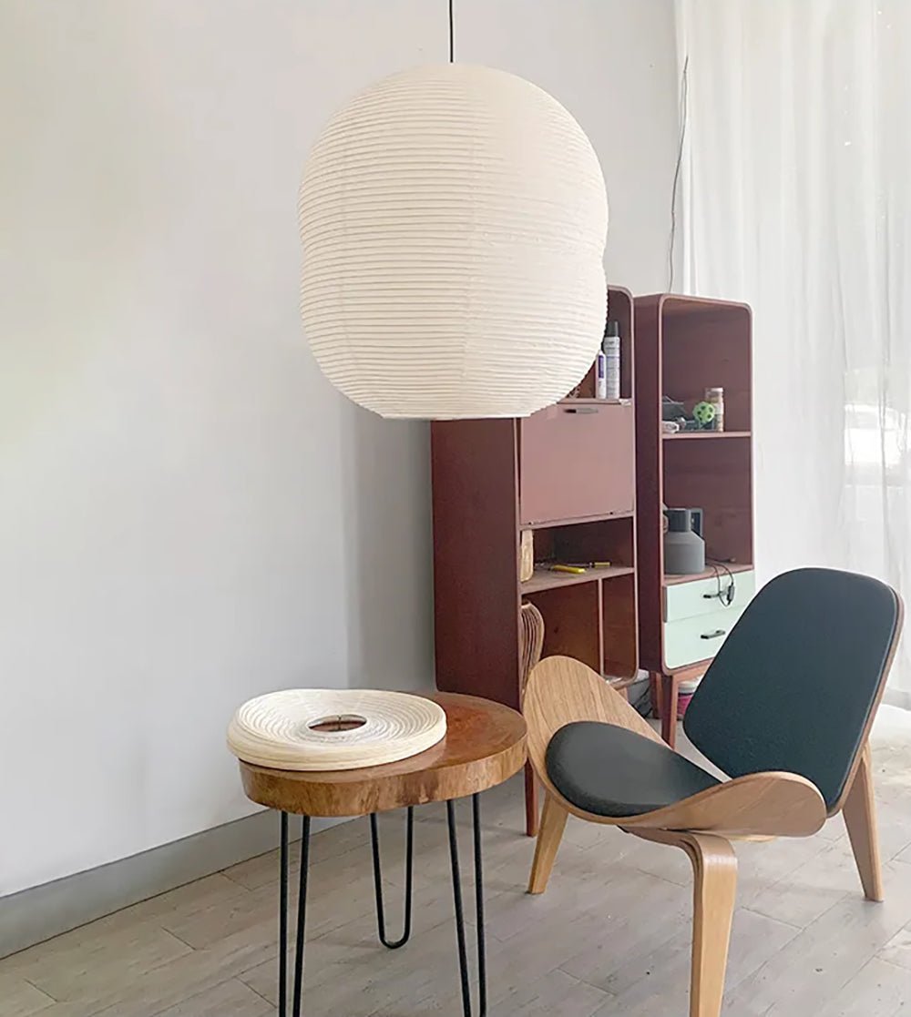 Nivelelle lámpara colgante minimalista con pantalla de papel de arroz