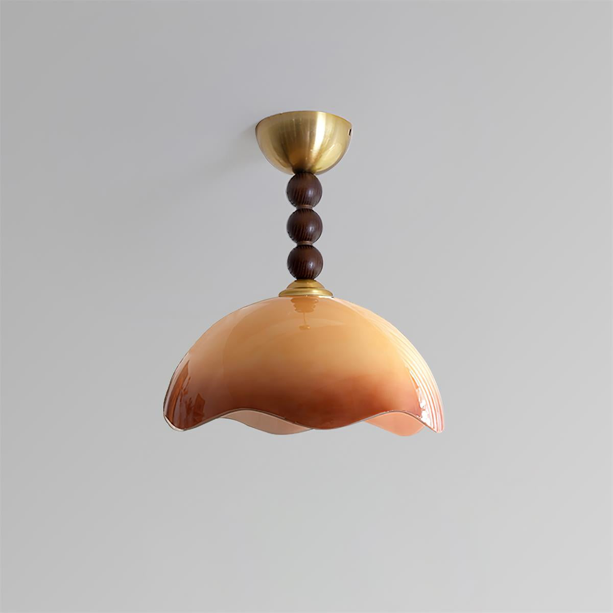 Amberis lámpara de techo vintage de vidrio ámbar