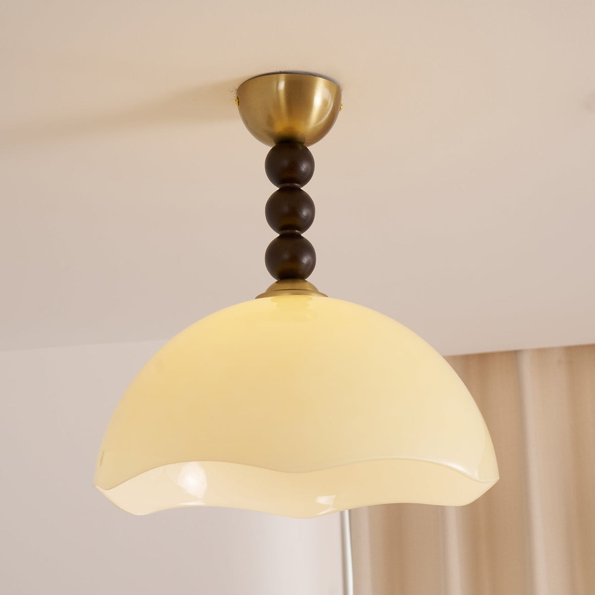 Amberis lámpara de techo vintage de vidrio ámbar