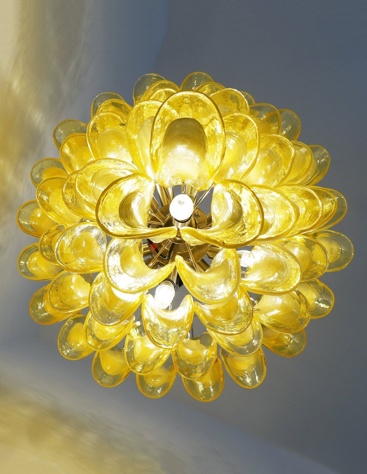 Eranos lámpara de araña Murano vidrio pétalo onda