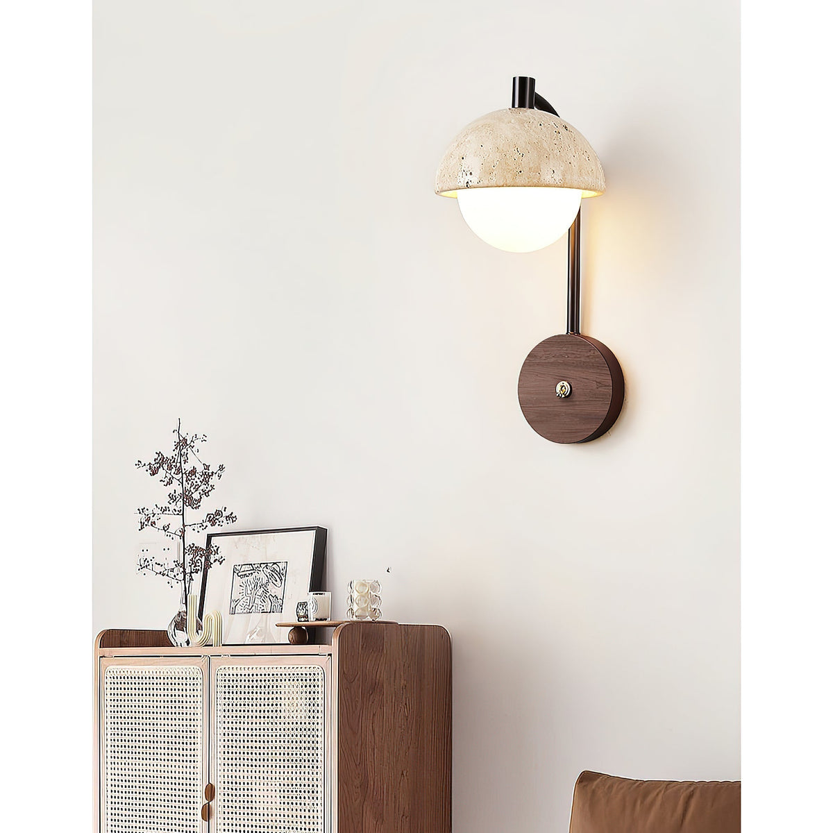 Valelaine aplique de pared travertino