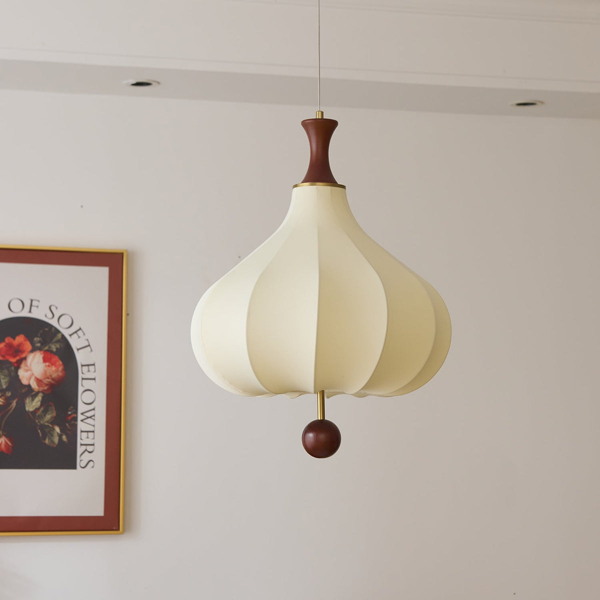 Mymira lámpara colgante de madera con elegancia tradicional