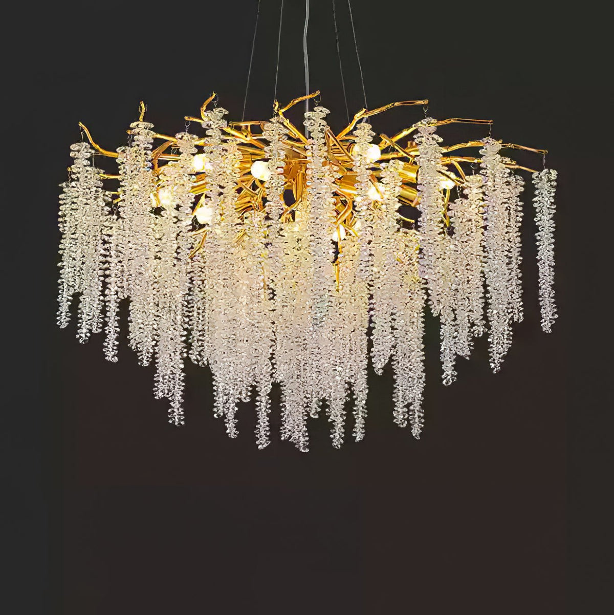 Elyivaine lámpara de araña Wisteria Flower cristal