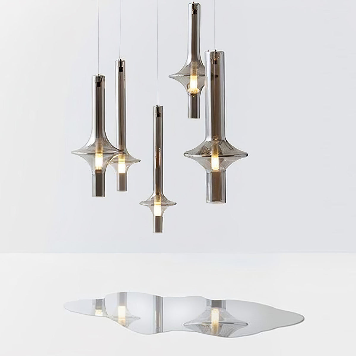 Sarenol lámpara colgante de vidrio industrial glam