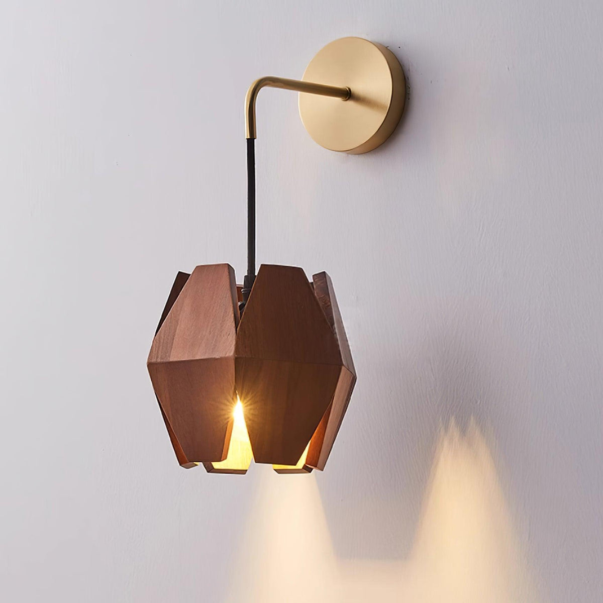 Aplique de pared Geométrico de madera minimalista nórdico