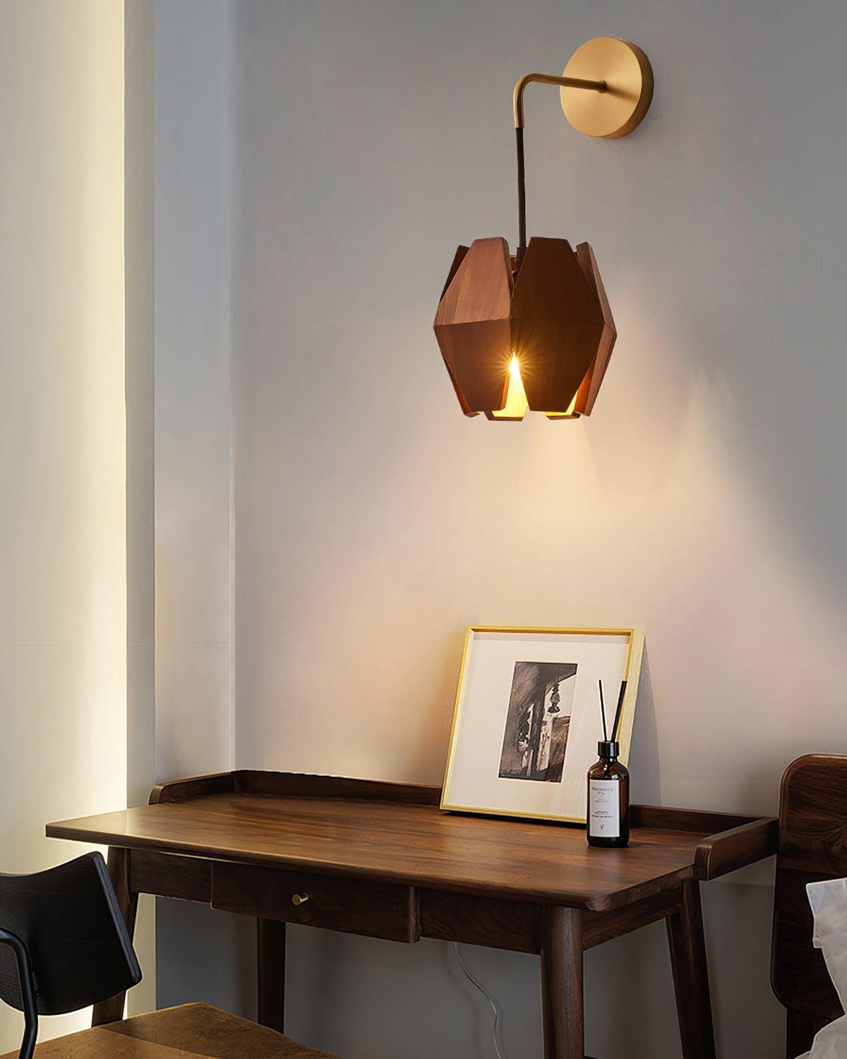 Aplique de pared Geométrico de madera minimalista nórdico