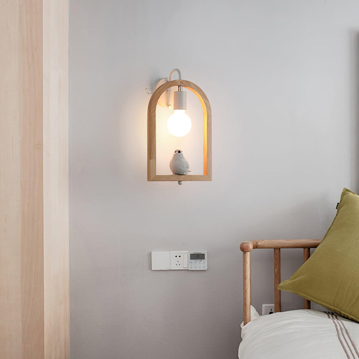 Cari aplique de pared de arte nórdico en resina