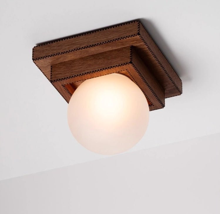 Luna aplique de pared con globos de madera esfera