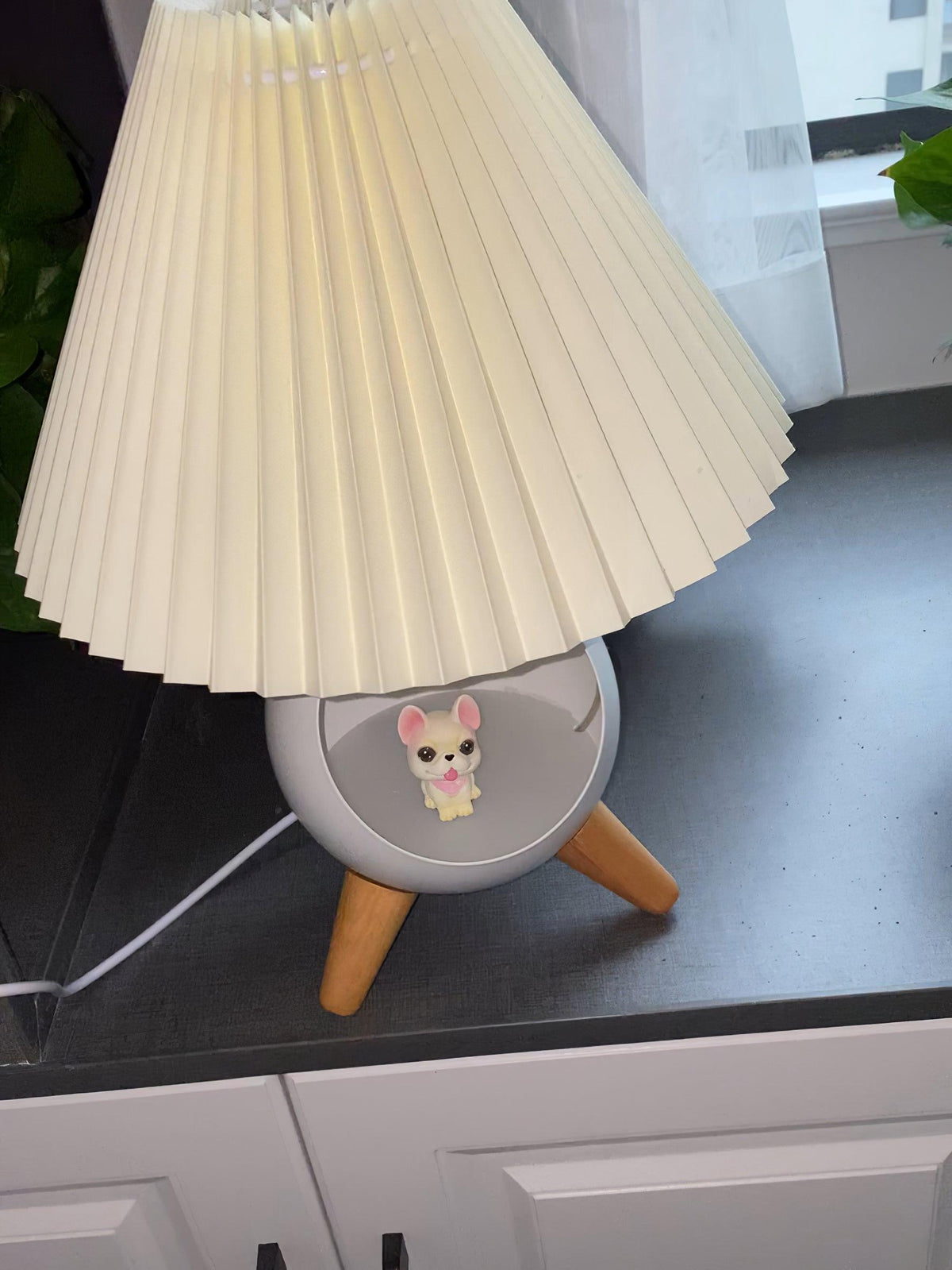 Hazelle lámpara de mesa moderna de tejido