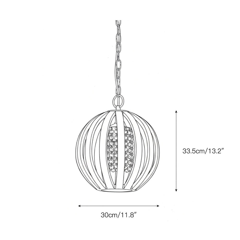 Sylaette lámpara colgante de globo en madera