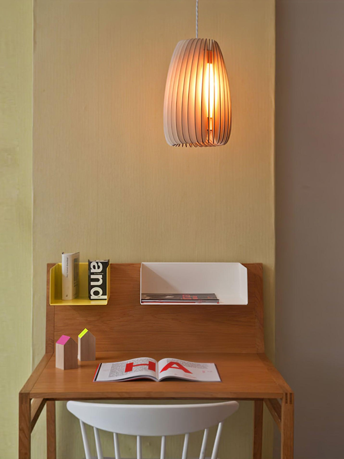 Jior lámpara colgante de madera elegancia Orb única