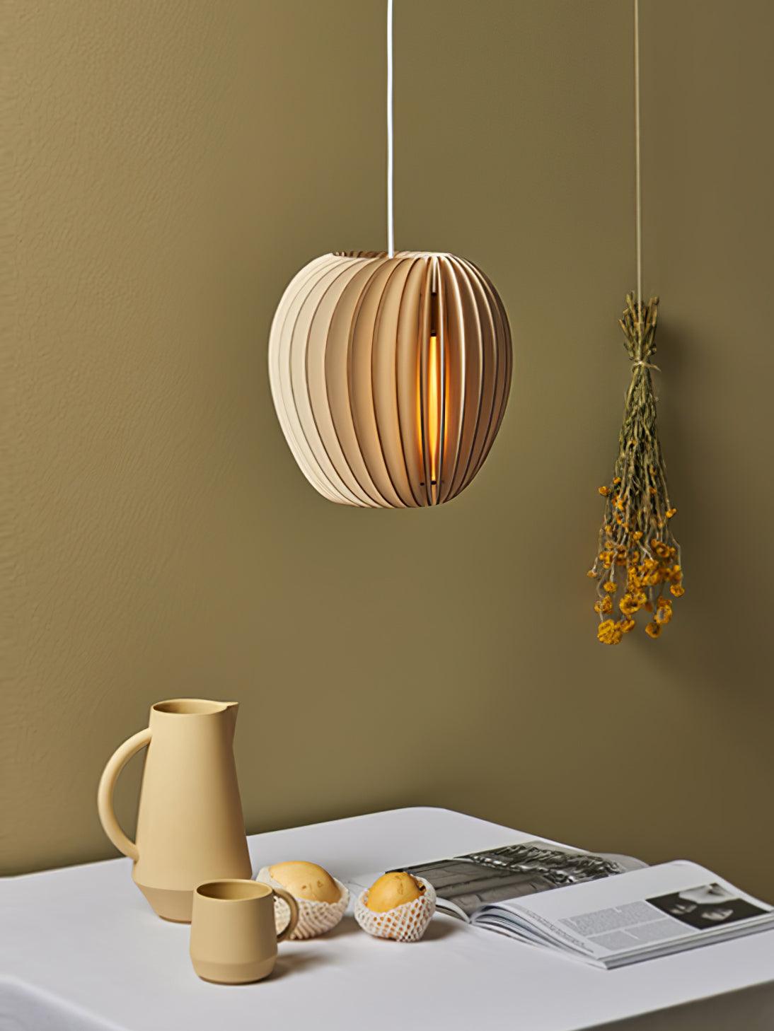 Jior lámpara colgante de madera elegancia Orb única