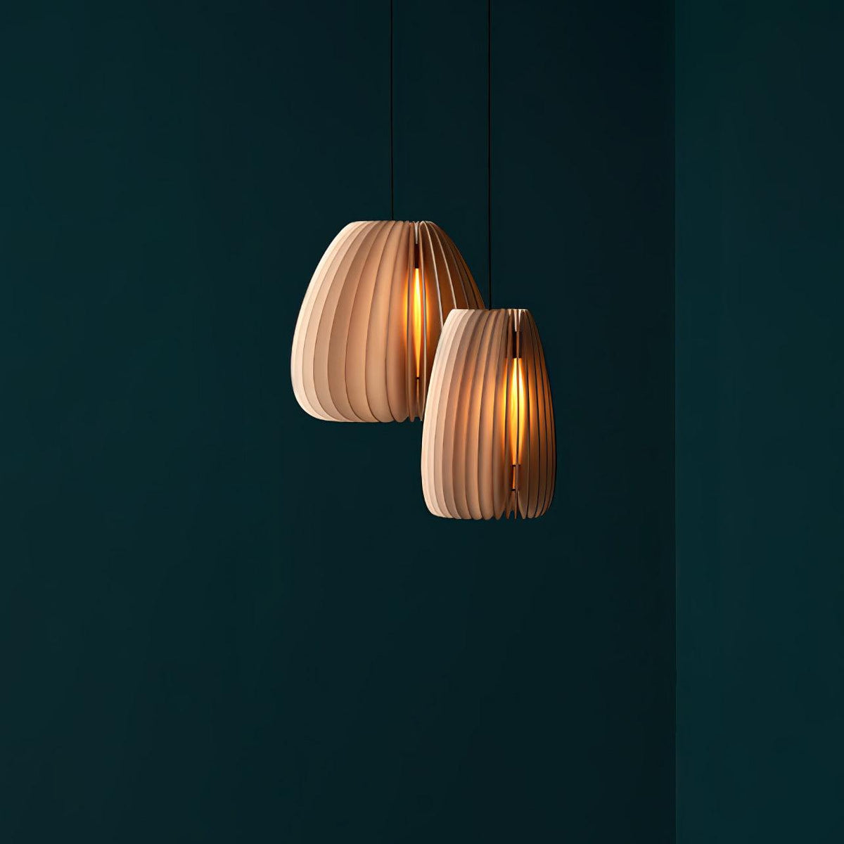 Jior lámpara colgante de madera elegancia Orb única