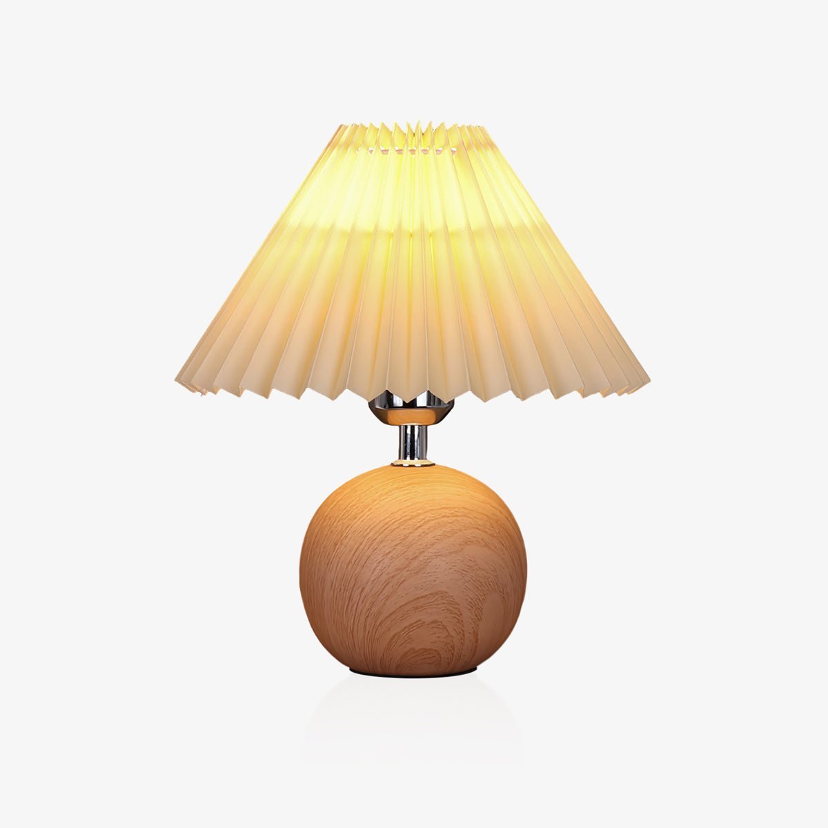 Zesilon lámpara de mesa de bola de madera