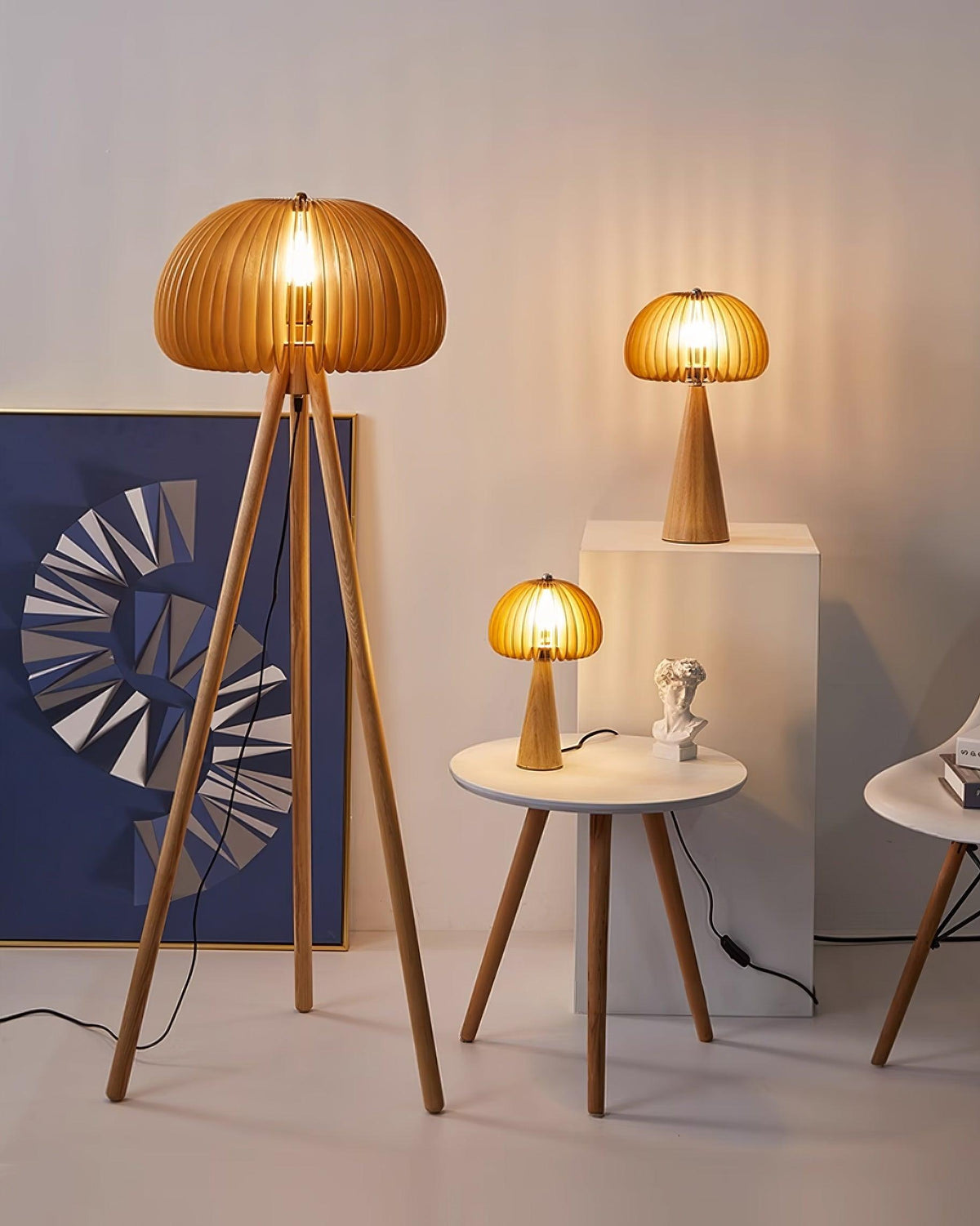 Zetalyre lámpara de pie de madera