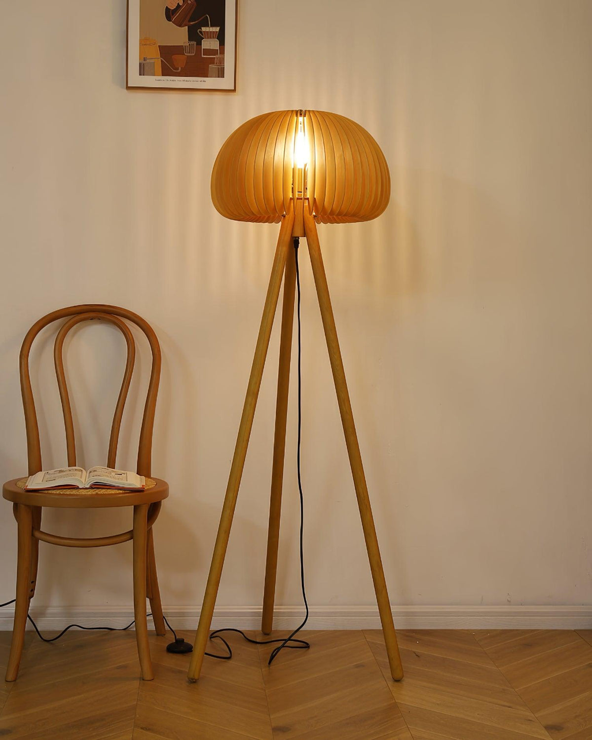 Zetalyre lámpara de pie de madera