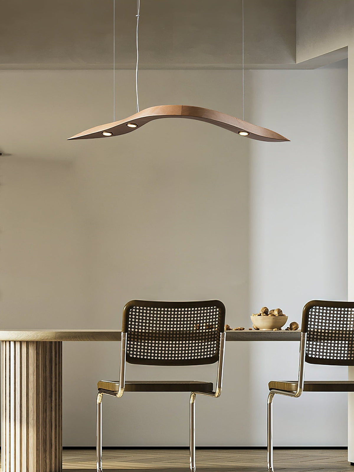 Queral lámpara colgante Flow minimalista de madera