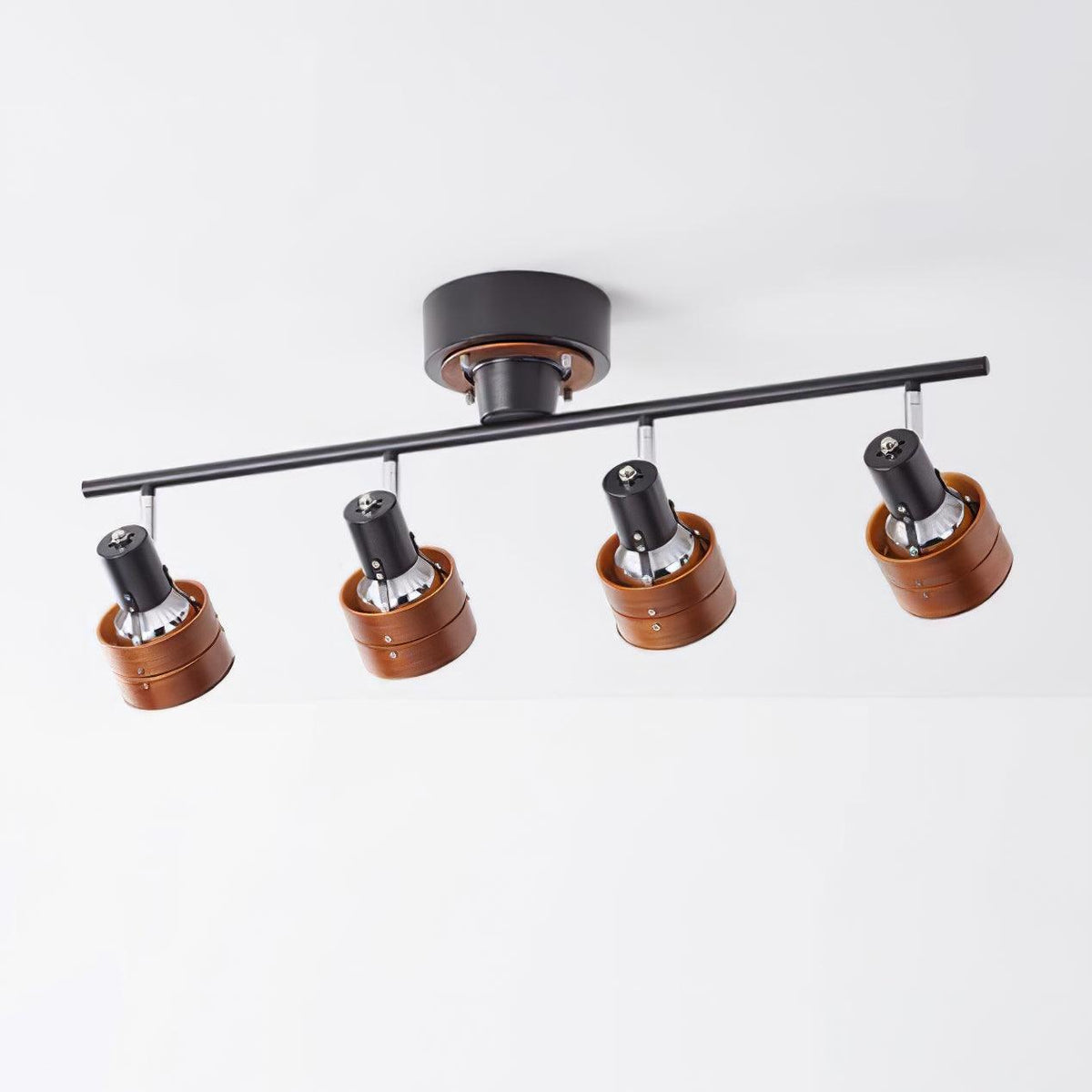Elsorila lámpara de techo elegancia regulable con foco y madera
