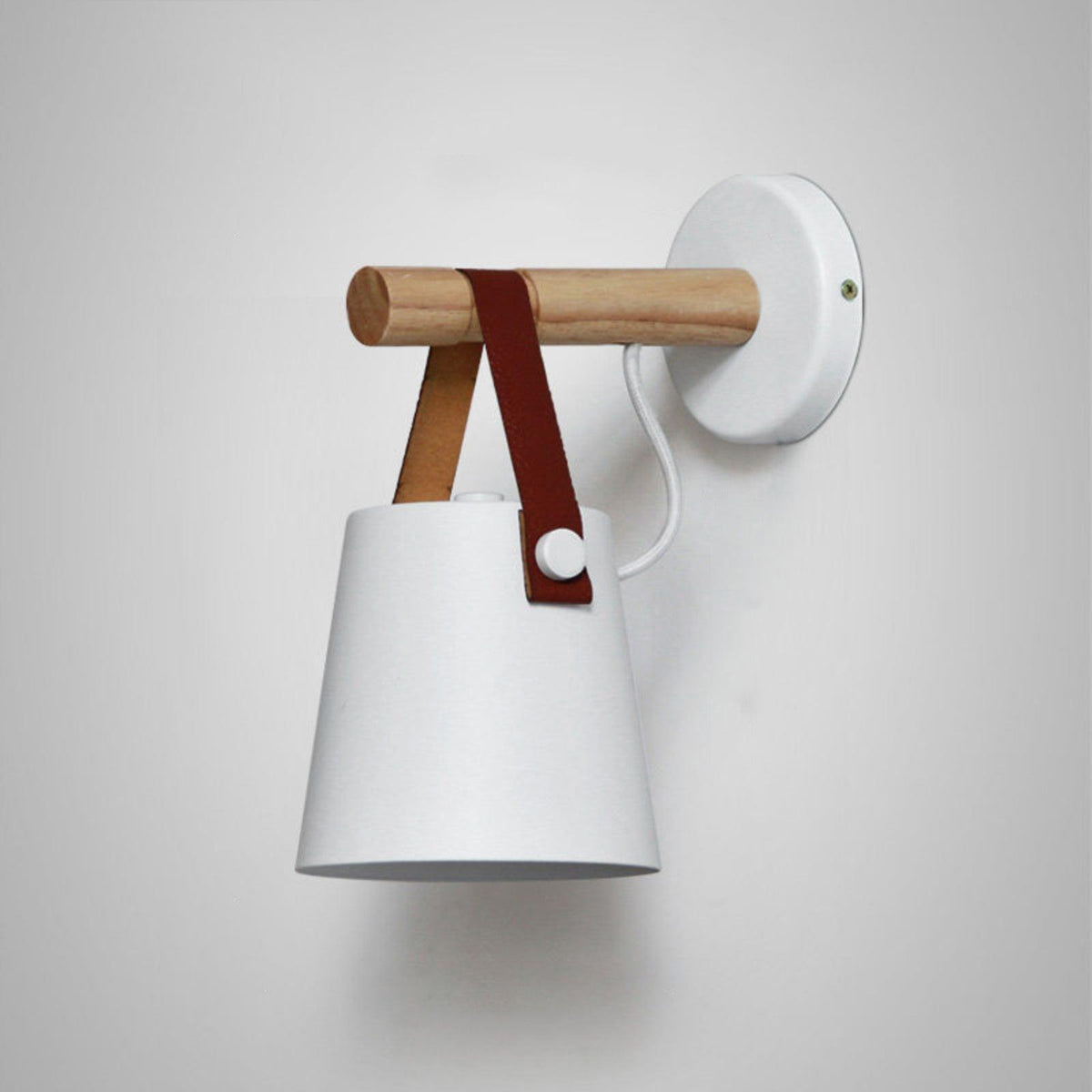 Virixon aplique de pared de madera y cuero