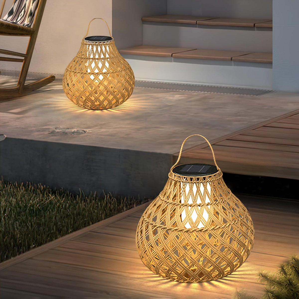 Isenor Woven esfera farol exterior
