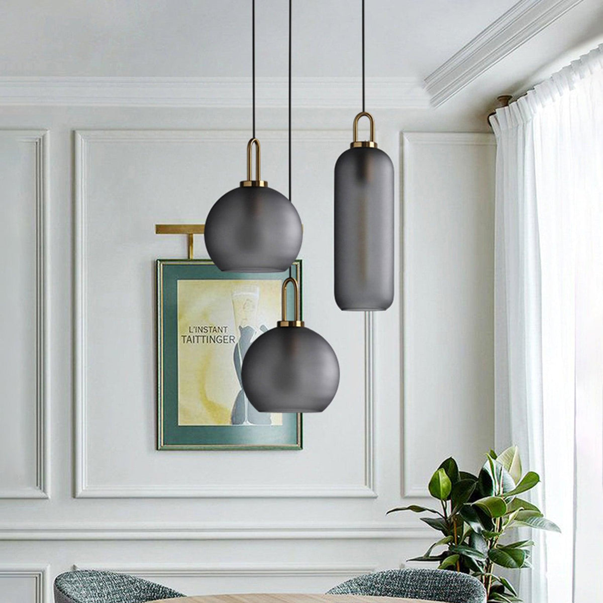 Eirisina lámpara colgante Pendulum vidrio